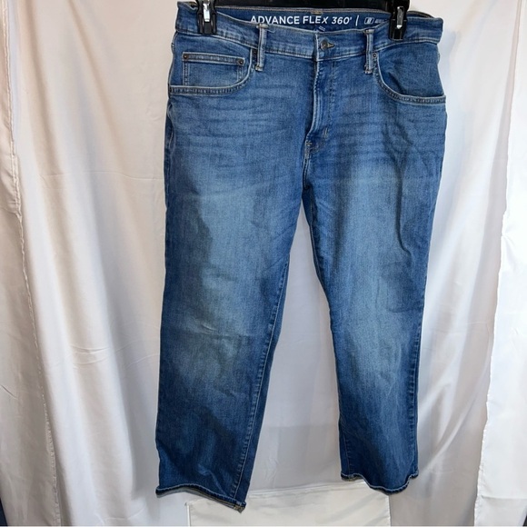 Arizona Jeans Straight Leg Advance Flex 360 High Rise Pull on Solid Denim Pants - Picture 4 of 8
